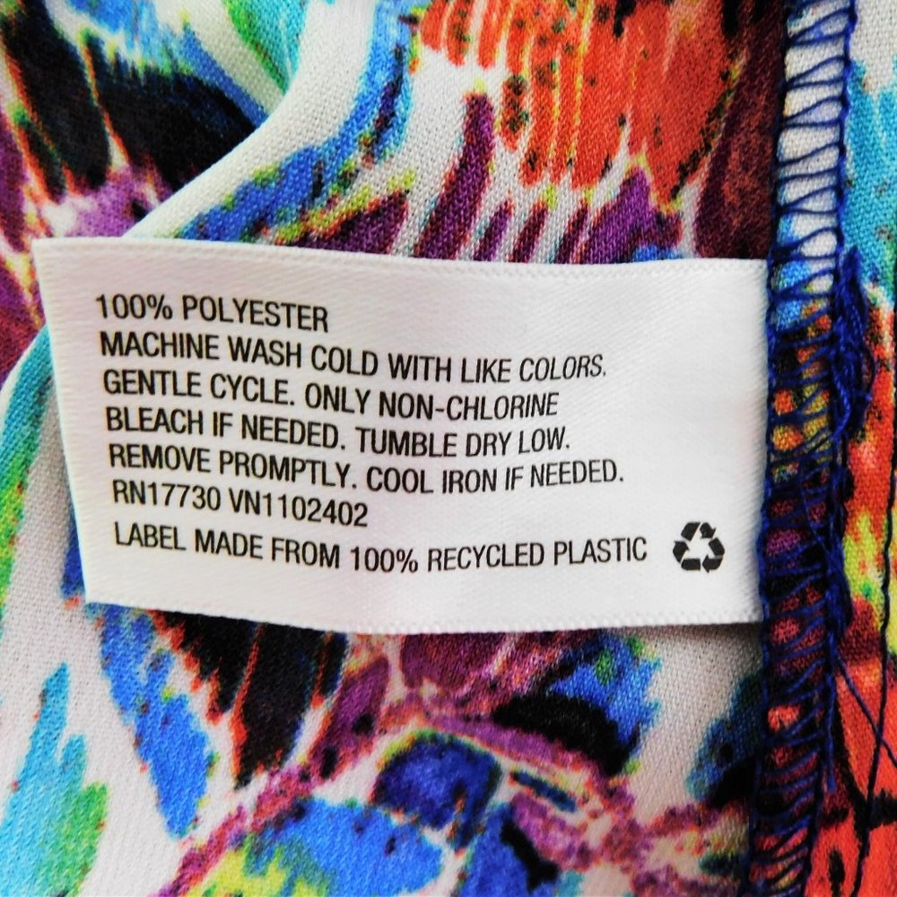 Xhilaration Women Shirt Blue Multi XS - Picture 5 of 5
